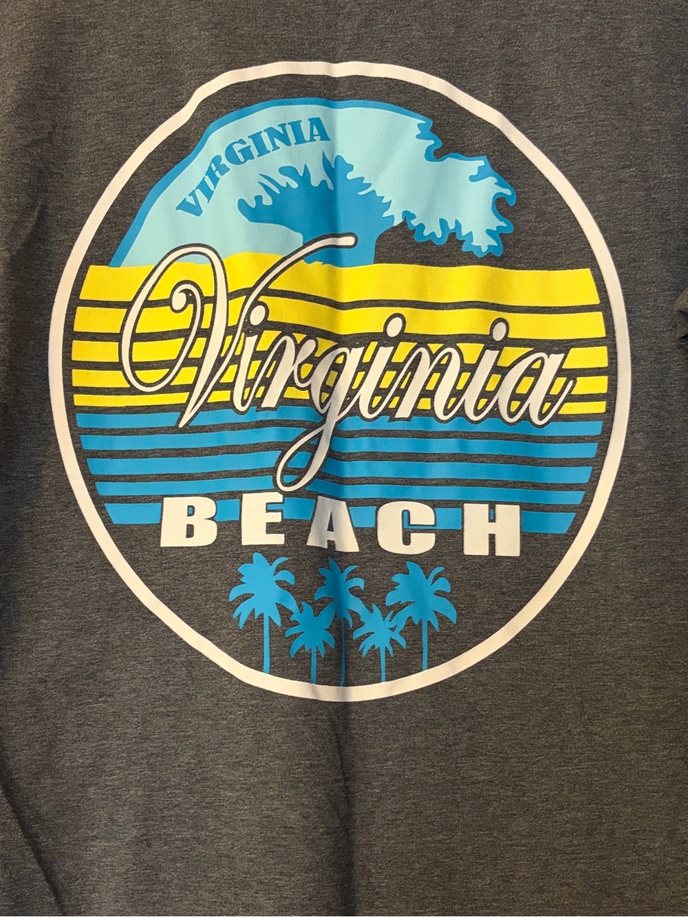 Virginia Beach Graphic T-Shirt long sleeve size large